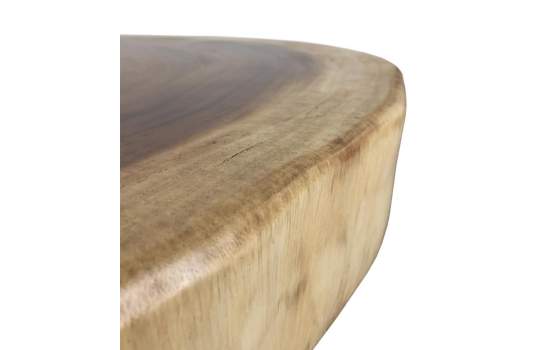 Mesa Redonda Tronco Madera Suar Natural Serie Audoyn