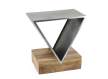 Mesa Rincon Auxiliar Moderna Aluminio Madera - Serie Achat