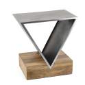 Mesa Rincon Auxiliar Moderna Aluminio Madera - Serie Achat