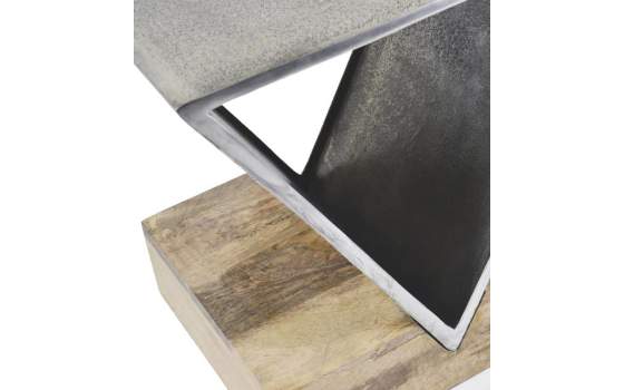 Mesa Rincon Auxiliar Moderna Aluminio Madera - Serie Achat