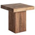 Mesa Rustica Auxiliar Cuadrada Estilo Rustico Serie Breive