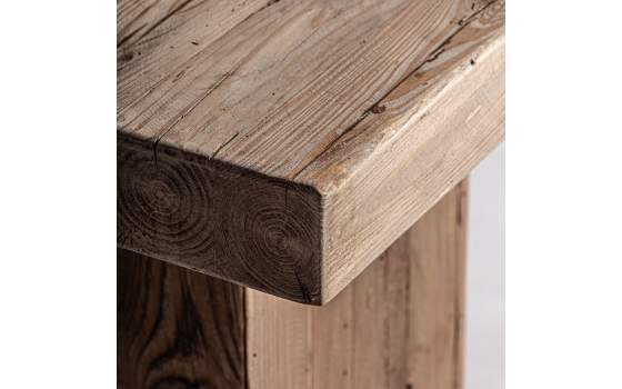 Mesa Rustica Auxiliar Cuadrada Estilo Rustico Serie Breive