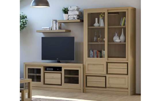 Mesa Television Recta Roble Amkera