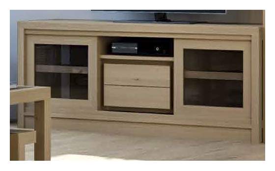 Mesa Television Recta Roble Amkera