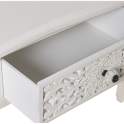Mesa Tocador Blanca Clasica 2 Cajones Tallados Serie Trados