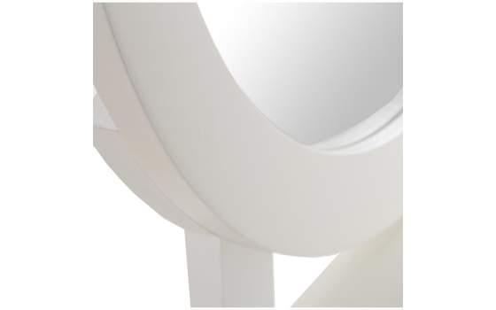 Mesa Tocador Blanca Clasica 2 Cajones Tallados Serie Trados