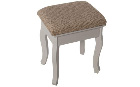Mesa Tocador Clasica con Espejo y Joyero Blanco Serie Aringer