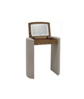 Mesa Tocador con Let Madera y Tapizado Beige Serie Classit