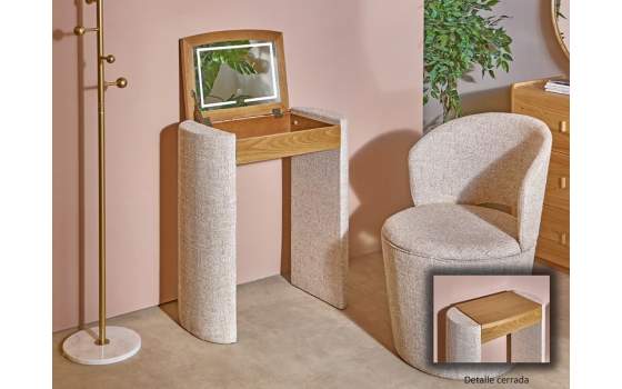 Mesa Tocador con Let Madera y Tapizado Serie Classit Mesa Tocador con Let Madera y Tapizado Serie Classit
