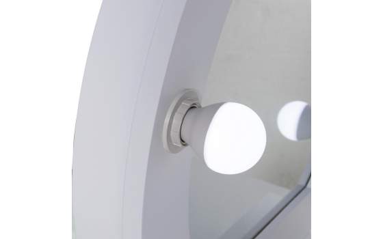 Mesa Tocador con Taburete Color Blanco Luz Led Aringer