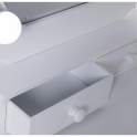 Mesa Tocador con Taburete Color Blanco Luz Led Aringer