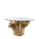 Mesa Tronco Madera Raices de Teca 80 cm Serie Arestar