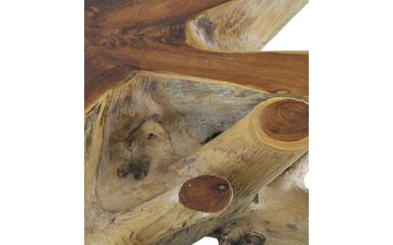 Mesa Tronco Madera Raices de Teca 80 cm Serie Arestar