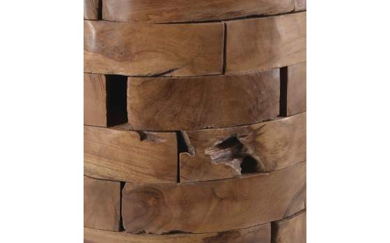 Mesa Trozos Madera de Teca Color Avellana Serie Audoyn
