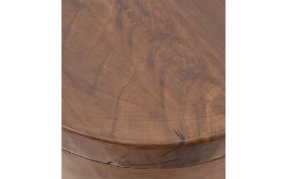 Mesa Trozos Madera de Teca Color Avellana Serie Audoyn