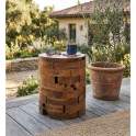 Mesa Trozos Madera de Teca Color Avellana Serie Audoyn