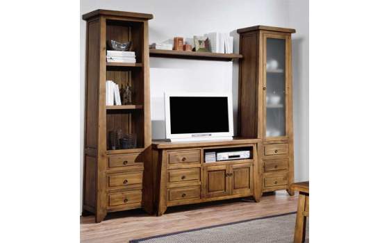 Mesa TV 2 puertas 3 Cajones Rustico Lagar
