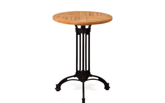 Mesa Velador 3 Patas Aluminio Negro Terraza  Serie Adiast