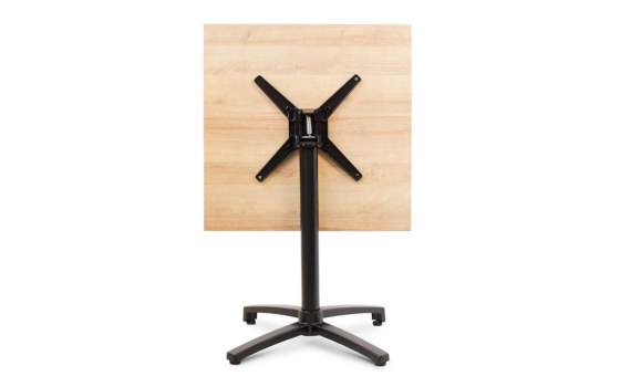 Mesa Velador Abatible Aluminio Negra Serie Adiast