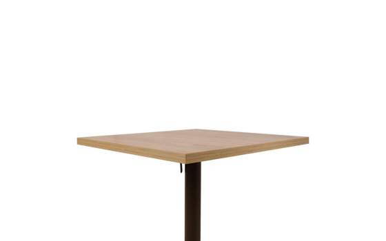 Mesa Velador Abatible Pata Aluminio Color Cafe Adiast