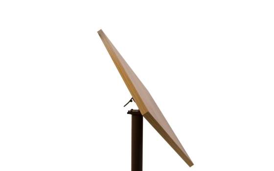 Mesa Velador Abatible Pata Aluminio Color Cafe Adiast