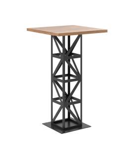 Mesa Velador Cuadrada Madera Acero Colores Kokoro