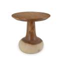 Mesa Velador Redonda Rustica Madera Maciza de Suar Asley