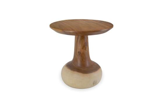 Mesa Velador Redonda Rustica Madera Maciza de Suar Asley