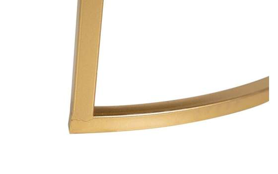 Mesas Nido Actuales Redonda Metal Oro y Espejo Serie Alagon