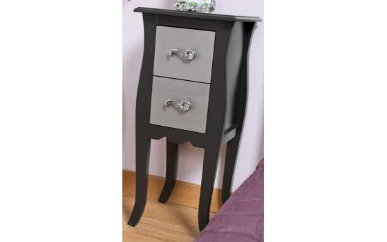 Mesilla 2 Cajones Grafito Y Plata Dexis