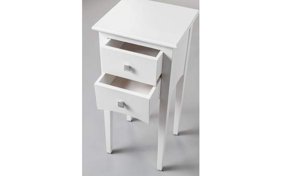 Mesilla 2 Cajones Recta Blanca Agneli