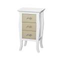 Mesilla 3 Cajones Champagne Blanca Design