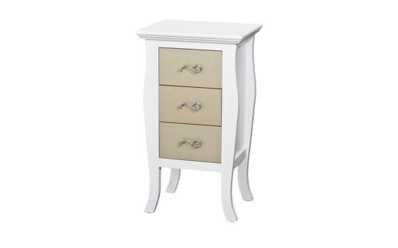 Mesilla 3 Cajones Champagne Blanca Design