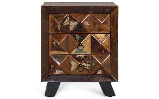 Mesilla 3 Cajones Industrial Vintage Madera Mango Serie Diamante