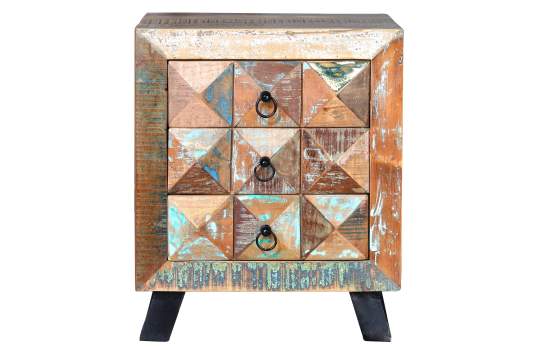 Mesilla 3 Cajones Industrial Vintage Madera Mango Serie Diamante