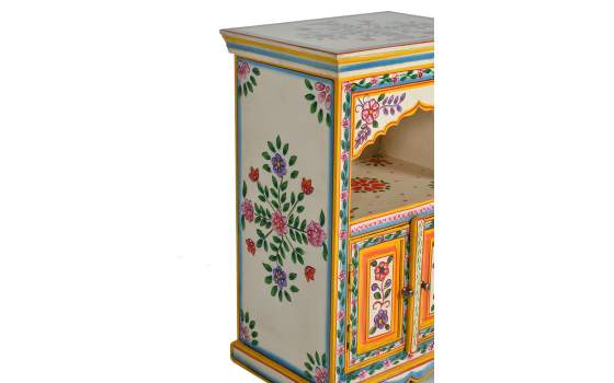 Mesilla Alta 2 Puertas Pintada a Mano Serie Boho