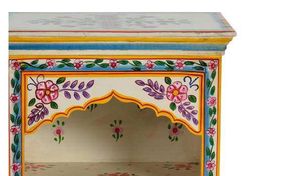 Mesilla Alta 2 Puertas Pintada a Mano Serie Boho