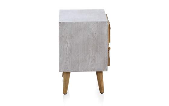 Mesilla Blanca Decape 2 Cajones Madera Reciclada Serie Albost
