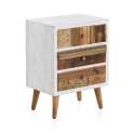Mesilla Blanca Decape 3 Cajones Madera Reciclada Serie Albost