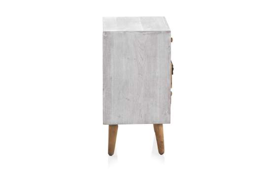 Mesilla Blanca Decape 3 Cajones Madera Reciclada Serie Albost
