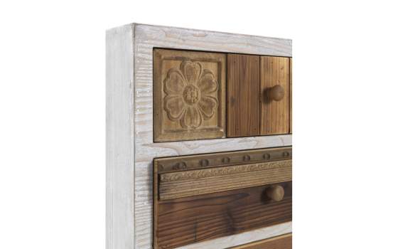 Mesilla Blanca Decape 3 Cajones Madera Reciclada Serie Albost