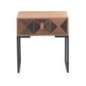 Mesilla de Noche 1 Cajon Tablas Recicladas Serie Aerts