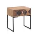 Mesilla de Noche 1 Cajon Tablas Recicladas Serie Aerts