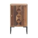 Mesilla de Noche Alta 1 Puerta Tablas Recicladas Serie Aerts