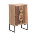Mesilla de Noche Alta 1 Puerta Tablas Recicladas Serie Aerts
