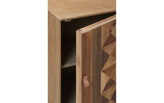 Mesilla de Noche Alta 1 Puerta Tablas Recicladas Serie Aerts