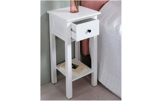 Mesilla Estrecha Blanca 1 Cajon 1 Estante Actual Serie Arsic