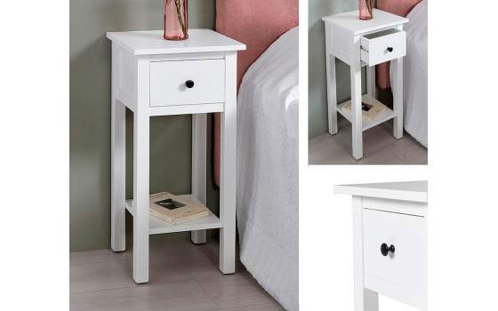Mesilla Estrecha Blanca 1 Cajon 1 Estante Actual Serie Arsic