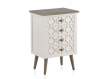 Mesilla Noche Blanca Actual 4 Cajones  Serie Arpentis