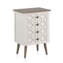 Mesilla Noche Blanca Actual 4 Cajones  Serie Arpentis